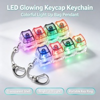 Porte-clés mécanique LED anti-stress, jouet coloré à pression, cadeau portable