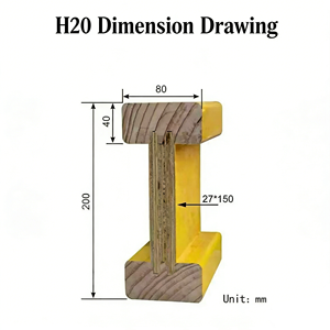 Poutre en bois massif H20, support de construction professionnel pour améliorer la stabilité de la structure murale - Product Image 1