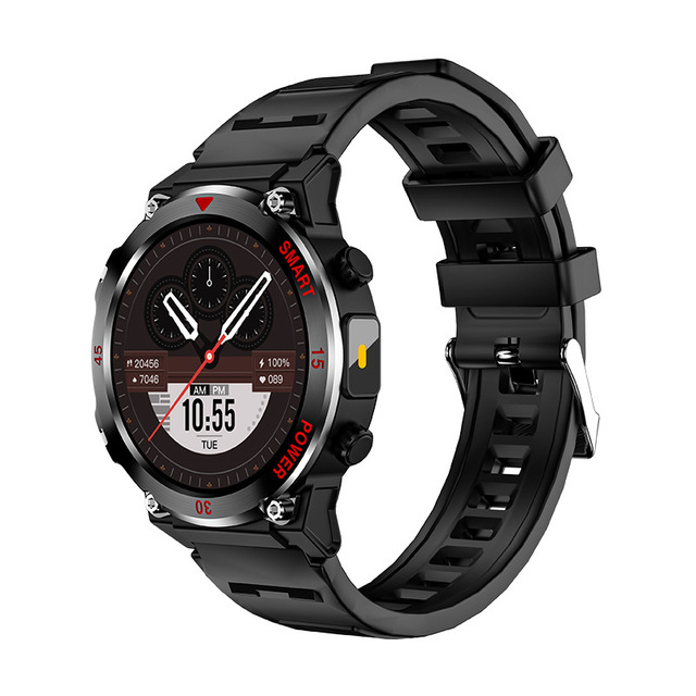Smart Watch Unisex Silicone Magnetic Charging Flashlight for Call Blood Oxygen Monitoring Fitness Tracker Waterproof