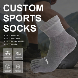 Chaussettes <span class=keywords><strong>de</strong></span> sport à cinq doigts à séchage rapide, taille personnalisée OEM, pour hommes et femmes, marathon en plein air, <span class=keywords><strong>avec</strong></span> bord élastique, logo OEM, chaussettes à orteils - Product Image 3