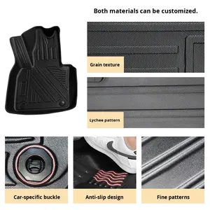 Tapis de sol modernes Coolcars TPE 10 mm d'épaisseur, ensemble complet de 4 pièces pour <span class=keywords><strong>Mazda</strong></span> <span class=keywords><strong>CX</strong></span>-<span class=keywords><strong>30</strong></span>, <span class=keywords><strong>coffre</strong></span> et dossier de siège, sans odeur, antidérapants - Product Image 3