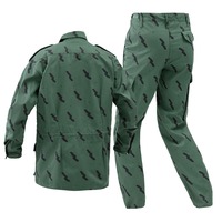 Tenue tactique de sécurité tanzanienne, uniforme de combat vert camouflage respirant anti-UV, ensemble veste et pantalon robuste pour le terrain