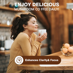 Café instantané noir aux herbes saines et aux champignons Ganoderma, marque privée, extrait de café aux champignons <span class=keywords><strong>Lion</strong></span>'s <span class=keywords><strong>Mane</strong></span> - Product Image 4