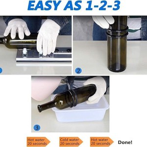 <span class=keywords><strong>Coupe</strong></span>-bouteille à vin en acier inoxydable et outil de dé<span class=keywords><strong>coupe</strong></span> DIY avec 15 accessoires, modèle HC 11,8x4,72 pouces - Product Image 4