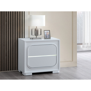 Comodino Milan G08590 N Bianco, Tavolino Moderno con Spazio di Archiviazione, Arredamento Camera da Letto - Product Image 6