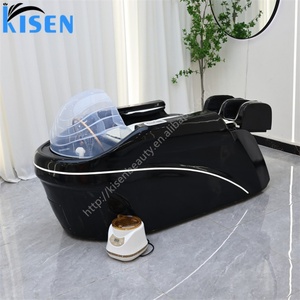 KISEN Modern Electric Adjustable Salon Equipment Hair Salon Furniture Head Spa <b>Bed</b> Full Body Electric Massage Shampoo <b>Bed</b> - Product Image 3