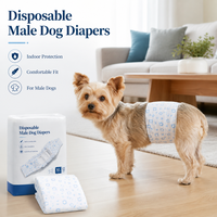 Vente en gros de bandes abdominales jetables pour chiens mâles, couches pour animaux de compagnie avec noyau SAP, protection contre les fuites et ajustement confortable