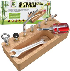 Juguete Educativo de Madera JET OEM MONTESSORI, Caja de Juguetes con Tornillos y Llave para Educación Montessori, Juguetes de Madera para Niños - Product Image 3