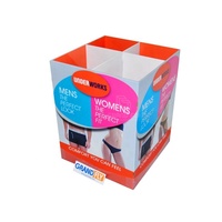 Présentoir carré pliable personnalisé en carton ondulé écologique avec plusieurs séparateurs pour le commerce de détail (culottes)