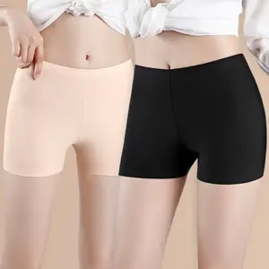 Woman Ice Silk Low-waist Boyleg Brief Undies Boxer Boyshorts Underwear Womens Cotton Plus Size Panties Underwear for Women