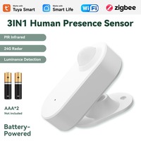 Capteur de présence humaine Tuya Smart 3 en 1 populaire, radar 24G, PIR, détecteur de mouvement et de luminosité (Lux)