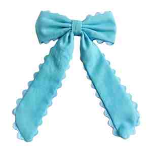Fermagli per Capelli Personalizzati con Fiocco in Tessuto a Coda Lunga e Bordo Arricciato per Ragazze - Product Image 3