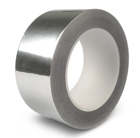 Ruban adhésif en aluminium industriel pour conduits d'air, 72 mm x 50 m, imperméable et résistant à la chaleur, pour système de tuyauterie CVC
