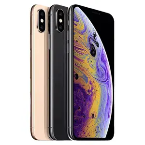 Toptan kullanılan ip xs max 64 256 GB ikinci el cep telefonu A + kullanılan iP xs max x xr yenilenmiş telefon için kilidi