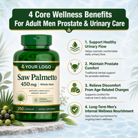 Complément pour la prostate des hommes adultes, favorise une fonction urinaire saine, soutient le bien-être masculin, gommes naturelles à base de palmier nain
