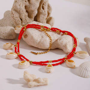 Tobilleras de Moda Yueli para Mujer, con Cuentas de Concha, Estilo Boho, Joyería de Playa, Multicolor, Ajustables, Adornos para Pies - Product Image 4