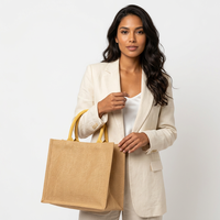 Produsen Tas Tote Jute dengan Pegangan Kulit, Serat Alami Premium, Tas Tote Reusable Mewah, Pemasok Pegangan Tas, Tas Serbaguna