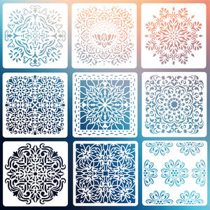 Plantilla de Mandala Reutilizable Personalizada de PET para Dibujar, Pintar, Hacer Diario, Álbum de Recortes, Marca <span class=keywords><strong>IWILL</strong></span>, Ecológica - Product Image 1