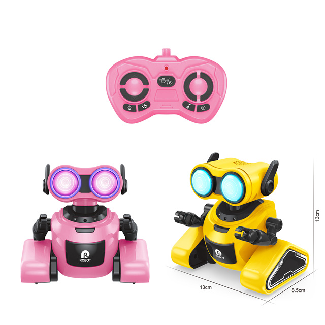 New Interactive Robot Pink 2.4ghz Smart Robots Remote Control Electric Cute Big Eye With Light Music for Girls Gift Toys