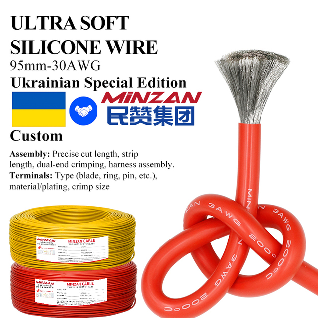 US Standard 10 12 14 16 18 20 22 24 26 AWG Stranded Silicone Cable with High Temperature Resistance Rubber Wire