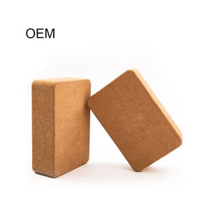 Hữu cơ nút chai Yoga Gạch yoga khối với logo bằng gỗ Yoga khối cho tập thể dục - Product Image 3