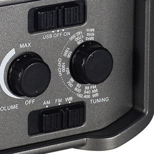 NOAA weather alert rechargeable solar survival siren blinking <span class=keywords><strong>FM</strong></span>/AM radio with smart phone charger - Product Image 4