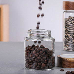 <span class=keywords><strong>Barattolo</strong></span> in Vetro Borosilicato <span class=keywords><strong>Ermetico</strong></span> <span class=keywords><strong>con</strong></span> <span class=keywords><strong>Coperchio</strong></span> in Legno di Acacia, Riscaldabile in Cucina, Ecologico, per Conservazione Alimenti, Logo Personalizzato Inciso - Product Image 6