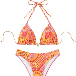 Venta al por mayor Ins Nuevo 2025 Diseño Floral Impreso Sexy 2 Piezas Conjunto Traje de baño Micro Bikini - Product Image 4