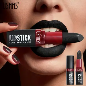 Lipstik Hitam Halloween baru lipstik berkilau vegan matte tahan lama tahan air lip gloss makeup grosir