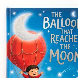 Livre d'<span class=keywords><strong>histoires</strong></span> <span class=keywords><strong>pour</strong></span> enfants personnalisé à couverture rigide, impression numérique sur papier d'art - Le ballon atterrit sur la Lune, lecture du soir inspirante <span class=keywords><strong>pour</strong></span> les enfants - Product Image 5