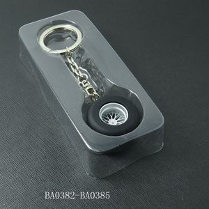 الإطارات المعدنية المفاتيح 3D سيارة الإطارات المستديرة هدية إعلانية عجلة المطاط كيرينغ - Product Image 6