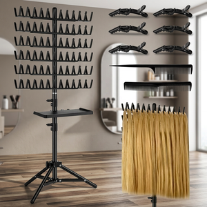Support réglable double face pour extensions capillaires, 144 crochets, présentoir de salon pour tresses et coiffures - Product Image 1