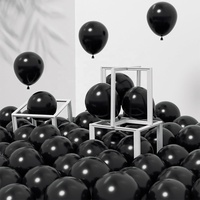 Joyeux Anniversaire Mariage Noël Halloween Fiesta Décoration de Fête Fournitures de Fête Ballons en Latex Hélium Couleur Noire Ballons Globos