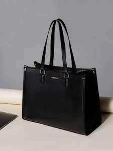 Magnifique sac à main en similicuir pour femme avec détail pompon tendance, fermeture éclair sécurisée, deux poignées, intérieur spacieux - Product Image 5