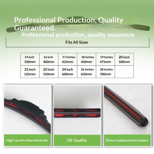 Spazzola Tergicristallo Multifunzione Rossa Universale HD Silenziosa, Confezione in Scatola, Adattamento Standard per Tutti i Modelli - Product Image 3