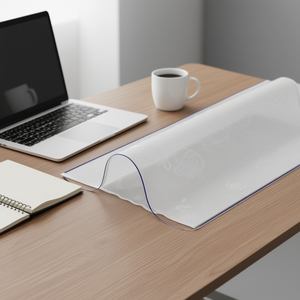 Cubierta de mesa de plástico transparente impermeable de 42 x 78 pulgadas, protector de escritorio rectangular de 1,5 mm de grosor para cubiertas de muebles de oficina - Product Image 2