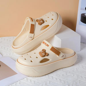 Heyun Zuecos para niños con punta abierta, antideslizantes, suela gruesa, zapatos de agua de verano para niñas, talla 7-14, negro, rosa, beige, gris, blanco - Product Image 2