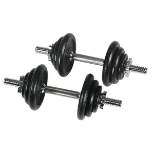 Ensemble d'haltères en fonte peinte en noir de <span class=keywords><strong>20</strong></span> kg avec logo personnalisé, poids en livres, haltères de musculation, ensemble d'haltères de <span class=keywords><strong>20</strong></span> kg - Product Image 1