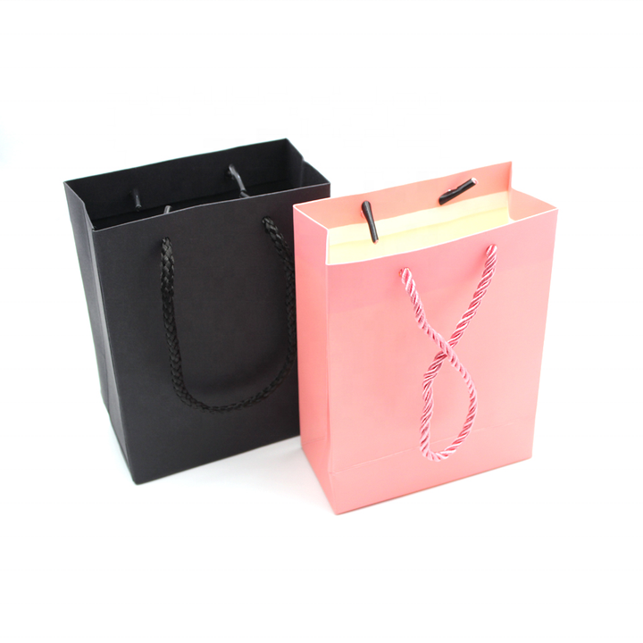 Printed Paper Bag With Handles With Logo Cardboard Packaging Gift Kraft Craft Shopping Paper Bag