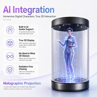 OEM Голографический цилиндрический дисплей 5.5, 6, 10.1, 21.5, 75 дюймов, AI Digital Human 3D Holo Box для коммерческих, розничных и выставочных целей