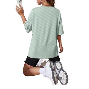 Prix de gros O-cou à manches courtes T-shirts pour femmes en coton pour le fournisseur de conception personnalisée des femmes du Bangladesh - Product Image 6