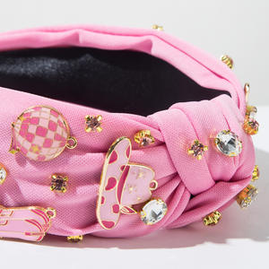 Serre-tête tendance style cowgirl avec strass roses et breloques chapeau et bottes pour femme - Product Image 5