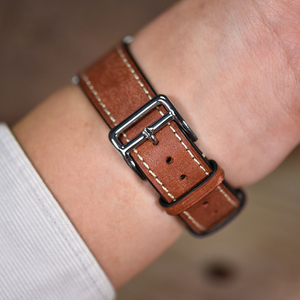 Cinturino Juelong <span class=keywords><strong>Vintage</strong></span> da Uomo per Orologio 20mm 22mm in <span class=keywords><strong>Pelle</strong></span> Pueblo Italiana - Product Image 5