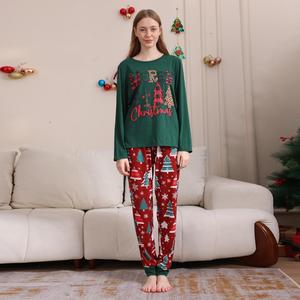 热销印花套装圣诞睡衣家庭睡衣套装亲肤棉质睡衣套装 - Product Image 2