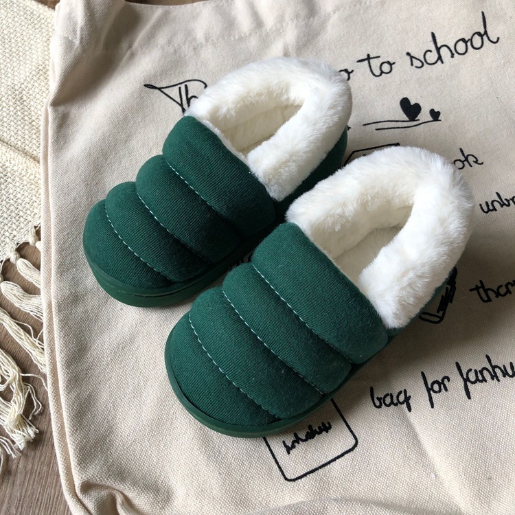 Милые зимние тапочки для детей; Детская хлопковая обувь для спальни; Красивая домашняя обувь для мальчиков и девочек
