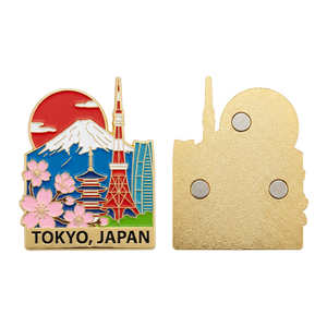 Vintage Embossed Metal Refrigerator Magnet World Famous Building Travel Collection Souvenir Decorative Magnet - Product Image 5