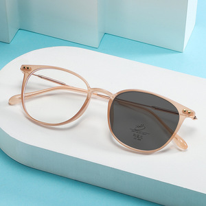 TR90 Cat Eye <b>Eyeglasses</b> Brown Full Rim Grey Lenses Anti Blue Light Unisex Optical <b>Frames</b> - Product Image 1