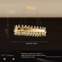 Classique moderne luxe fer or Villa mariage cristal LED lustre lumière hôtel salle à manger réglable hauteur suspension lampe