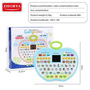 Ordinateur portable éducatif intelligent pour enfants Zhorya avec écran LED, jouet pour enfants, machine d'apprentissage de l'anglais - Product Image 6