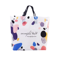 Sacs fourre-tout en LDPE épais recyclables avec logo personnalisé pour les supermarchés et les courses d'épicerie, design à boucle souple, couleur et taille personnalisables